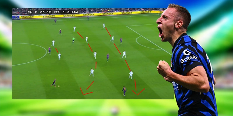 Áp dụng tam giác chuyền bóng khi thực hiện chiến thuật